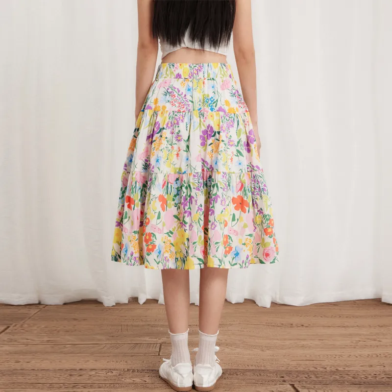 MJB Casual Long Skirts Women's Yellow-4