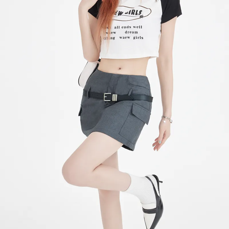 MJB Cargo Short Skirts Women's Gray-2