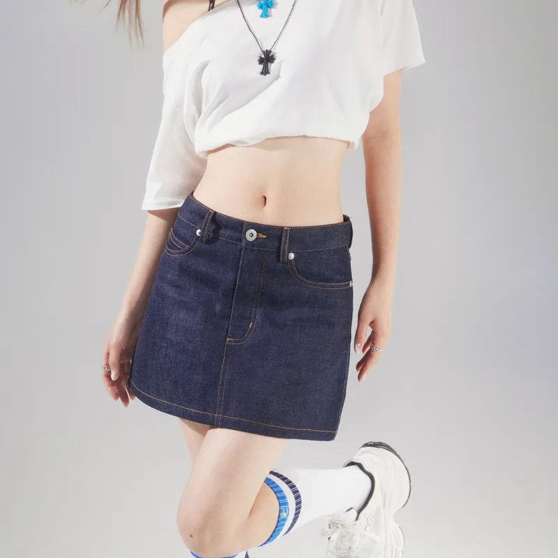 MJB Denim Short Skirts Women's Blue-6