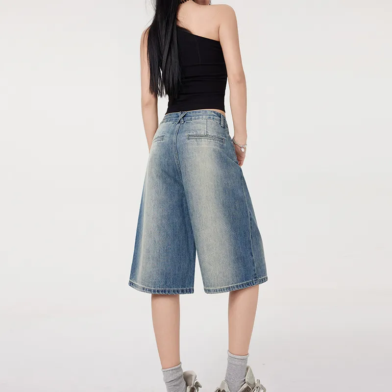 MJB Denim Shorts Women's Washed Blue-4