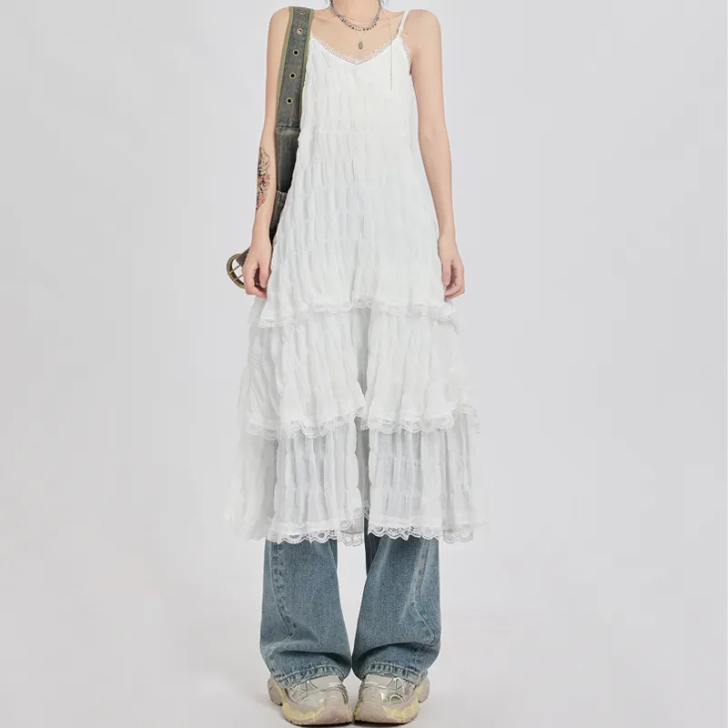 MJB Slip Dresses Women's White-2