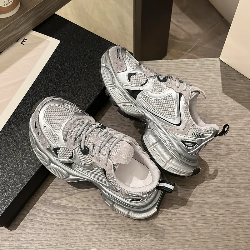 Chibang Height Increasing Low Top Chunky Sneakers Women's-13