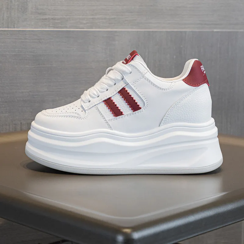 Chibang Small White Shoes Breathable Height Increasing Low-Top Skateboard Shoes Women's-12