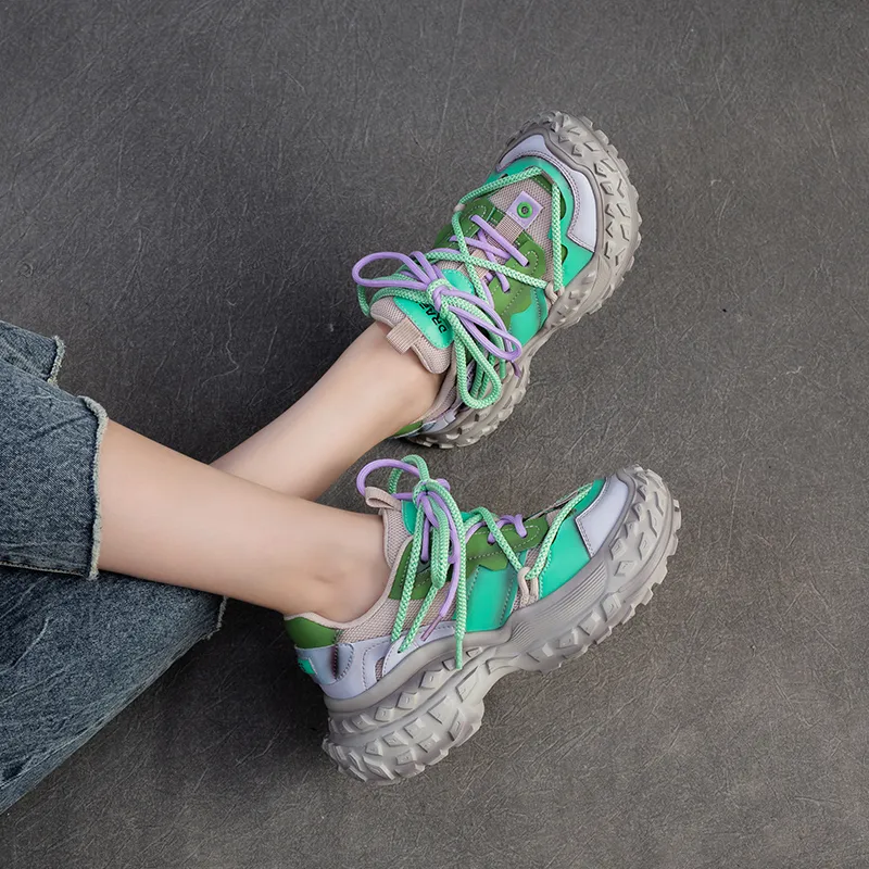 Chibang Abrasion Resistant, Breathable, Balanced, Lightweight Low Top Chunky Sneakers Women's-13