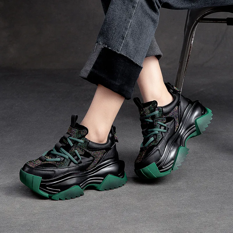 Chibang Height Increasing Low-Top Chunky Sneakers Women's-6