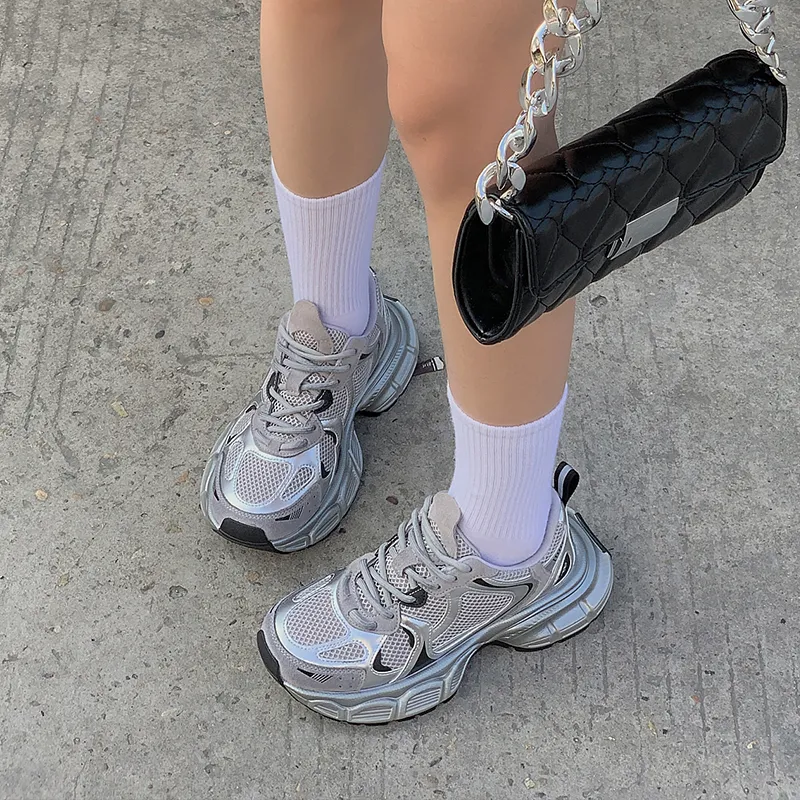 Chibang Height Increasing Low Top Chunky Sneakers Women's-10