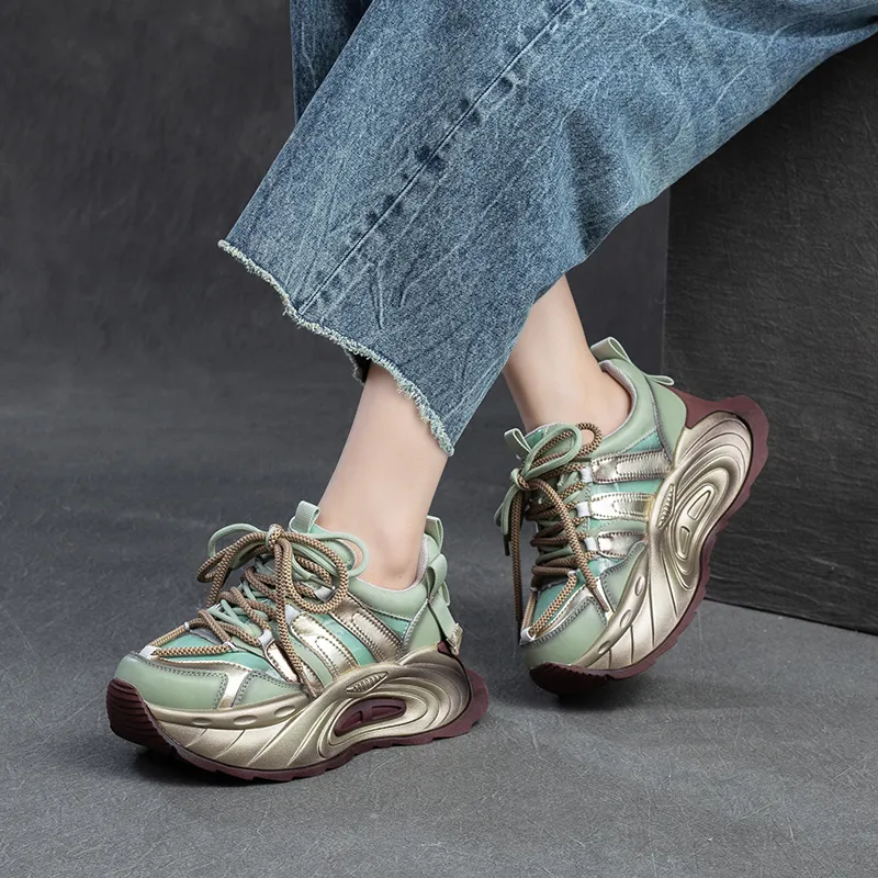 Chibang Height Increasing Low-Top Chunky Sneakers Women's-20