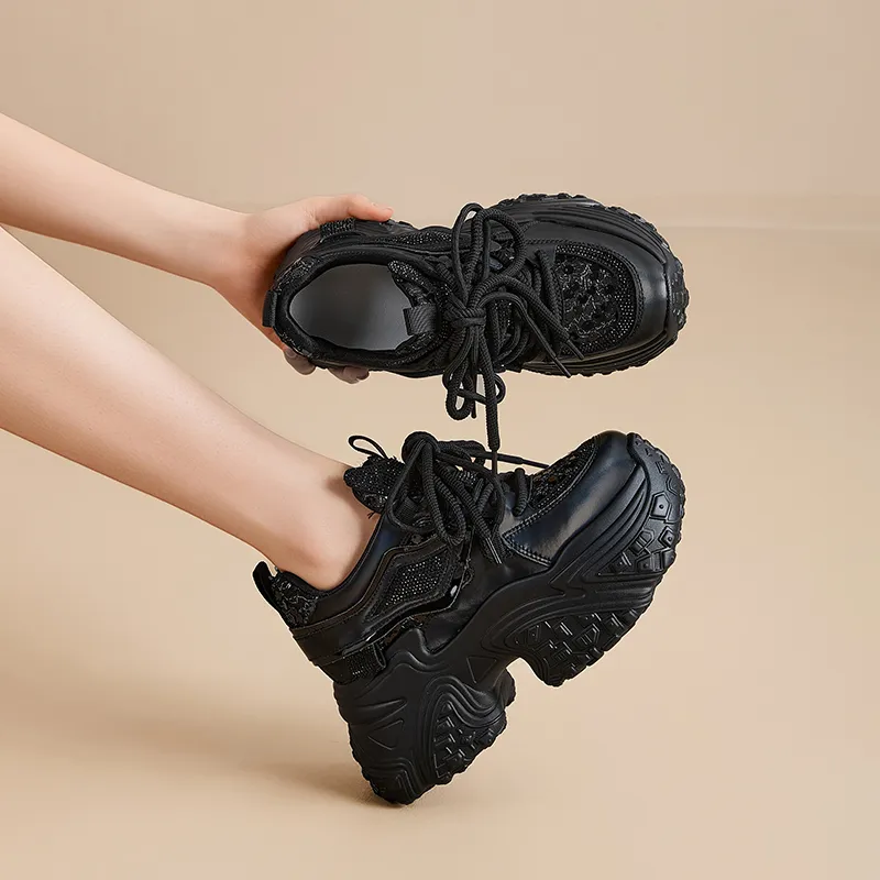 Chibang Lightweight Low Top Chunky Sneakers Women's-15