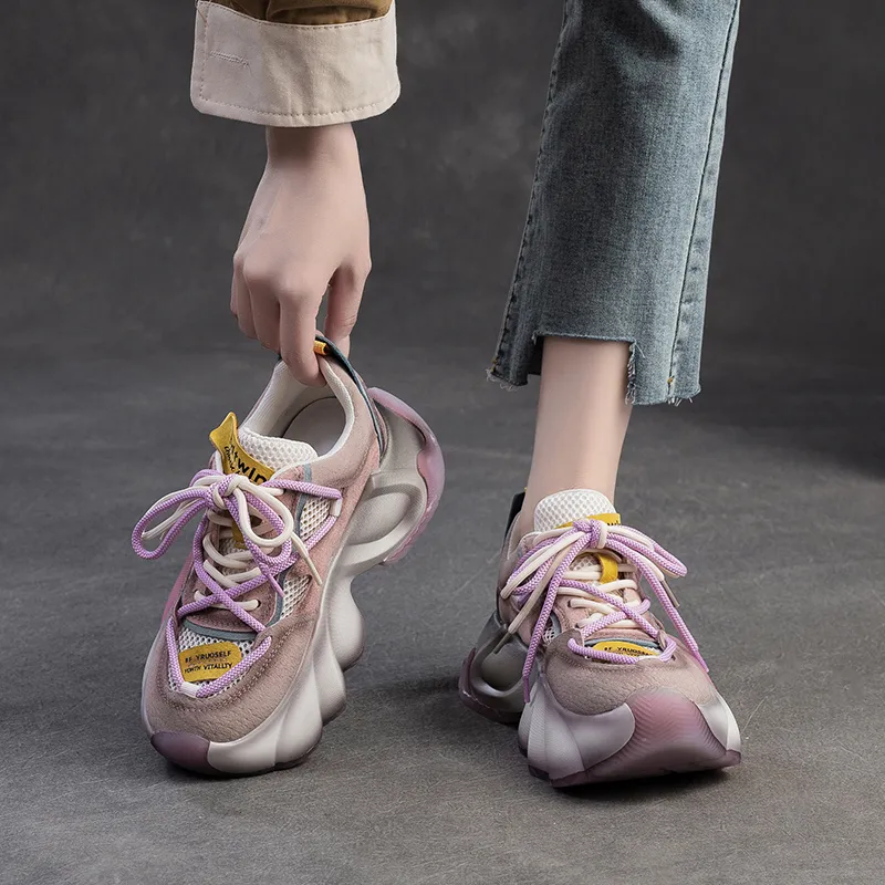 Chibang Height Increasing Low Top Chunky Sneakers Women's-5