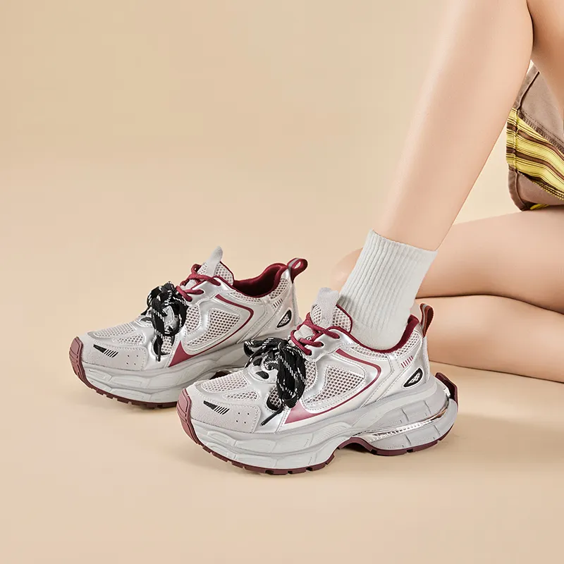 Chibang Lightweight Low Top Chunky Sneakers Women's-4