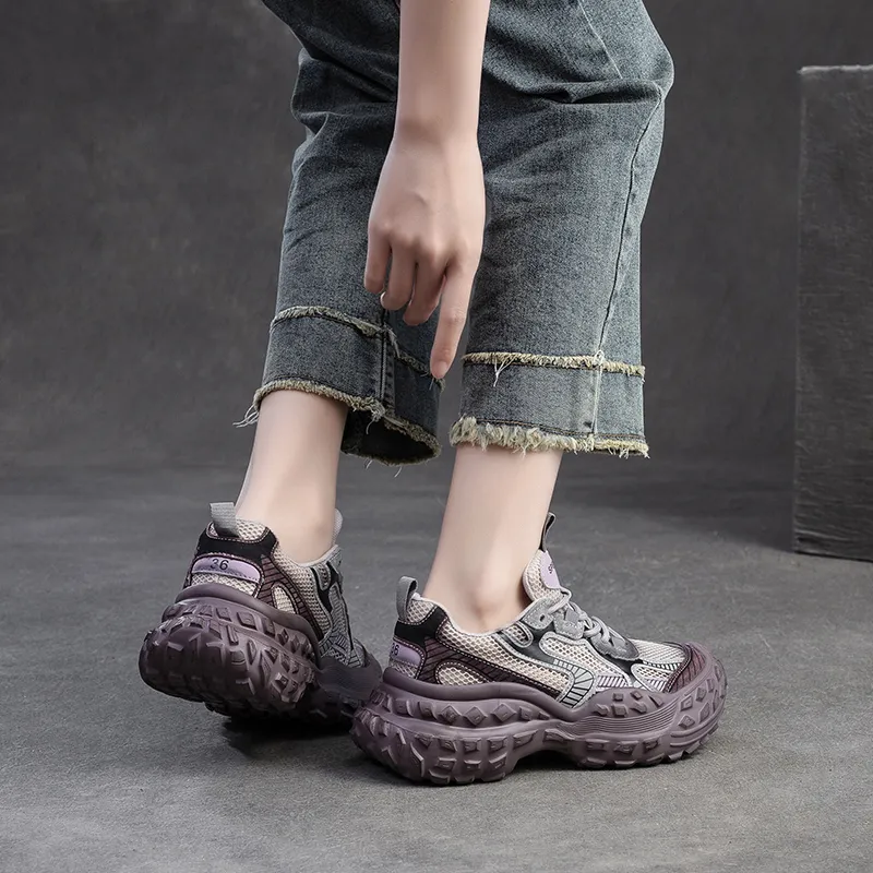 Chibang Height Increasing Low-Top Chunky Sneakers Women's-6