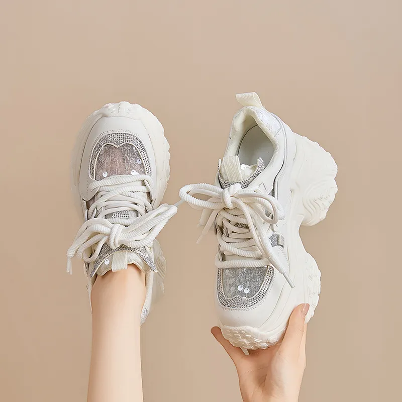 Chibang Lightweight Low Top Chunky Sneakers Women's-11