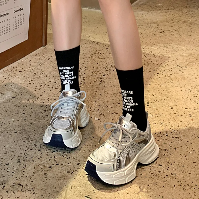 Chibang Lightweight Low Top Chunky Sneakers Women's-11