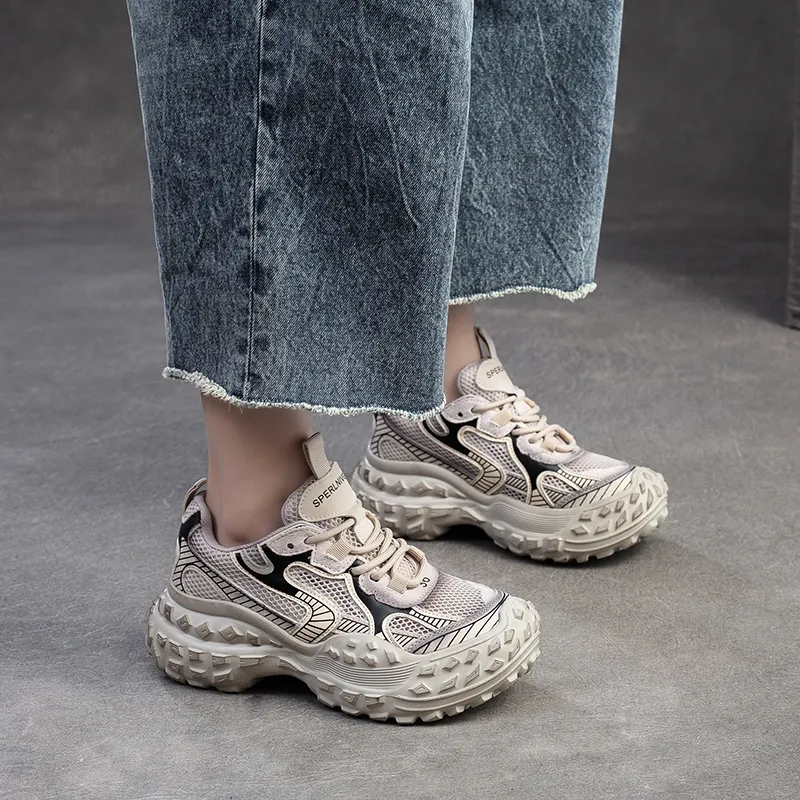 Chibang Height Increasing Low-Top Chunky Sneakers Women's-12