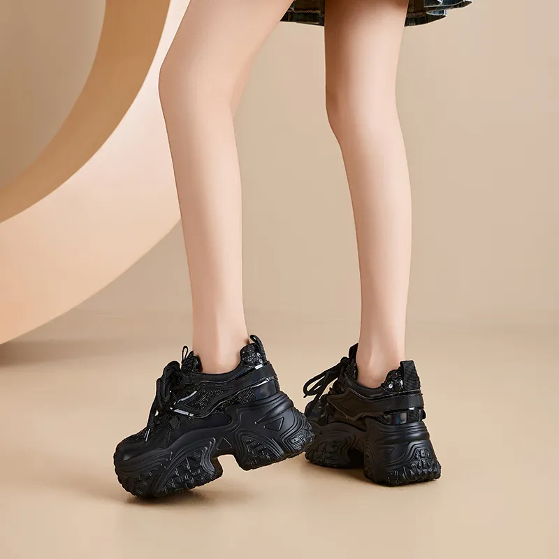 Chibang Lightweight Low Top Chunky Sneakers Women's-13