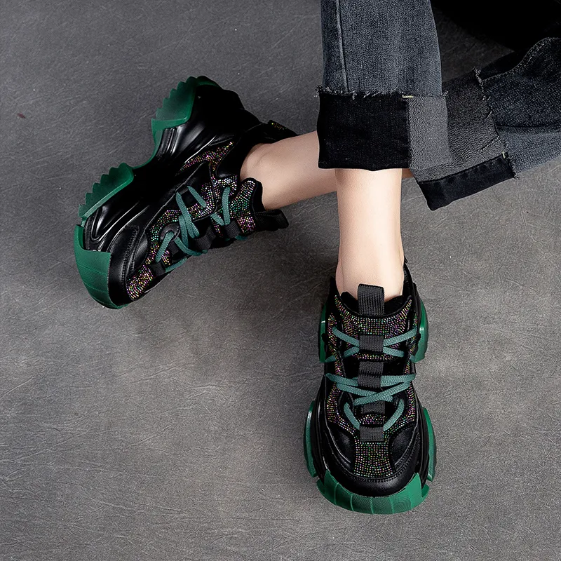 Chibang Height Increasing Low-Top Chunky Sneakers Women's-5