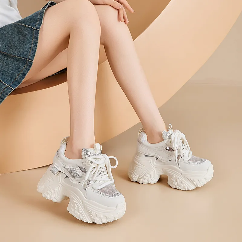 Chibang Lightweight Low Top Chunky Sneakers Women's-7
