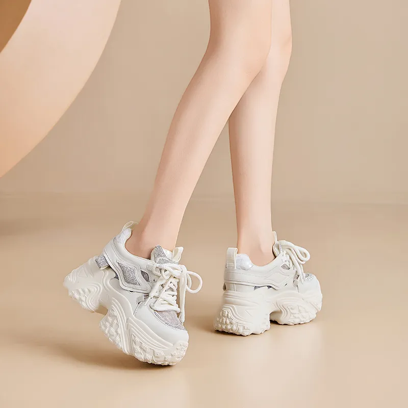 Chibang Lightweight Low Top Chunky Sneakers Women's-8