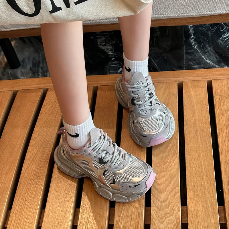 Chibang Height Increasing Low Top Chunky Sneakers Women's-3