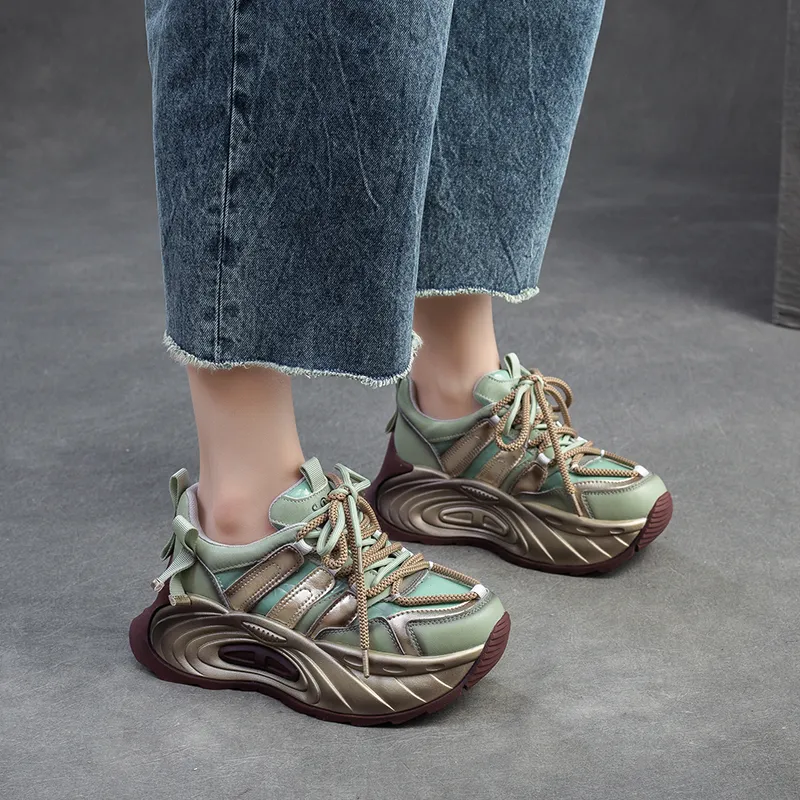 Chibang Height Increasing Low-Top Chunky Sneakers Women's-19