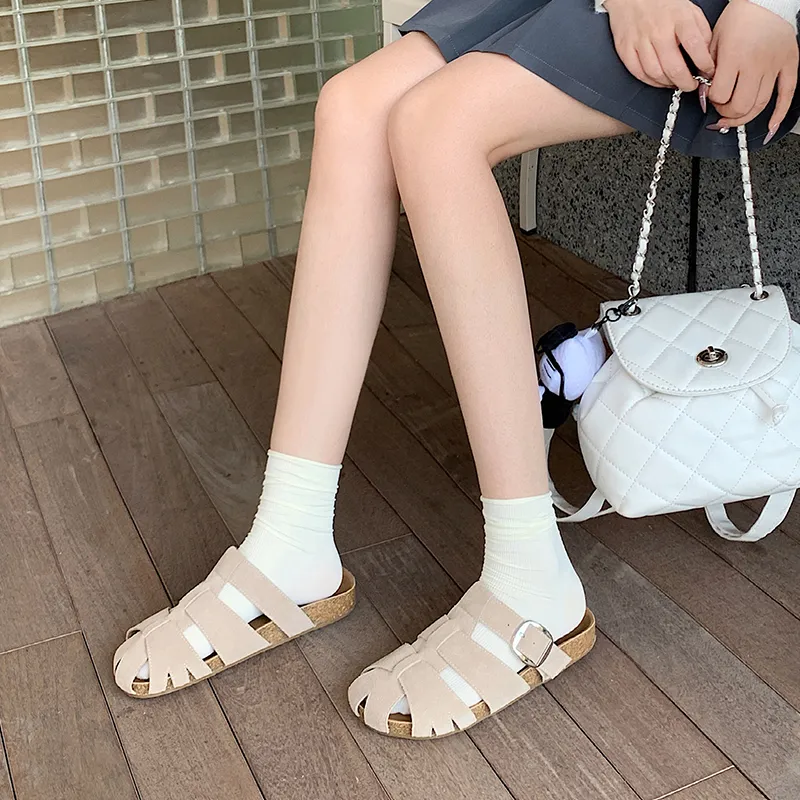 Chibang Rubber Sole Quiet Closed Toe Slippers Women's-12