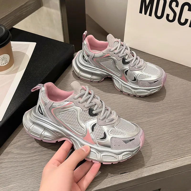 Chibang Height Increasing Low Top Chunky Sneakers Women's-5