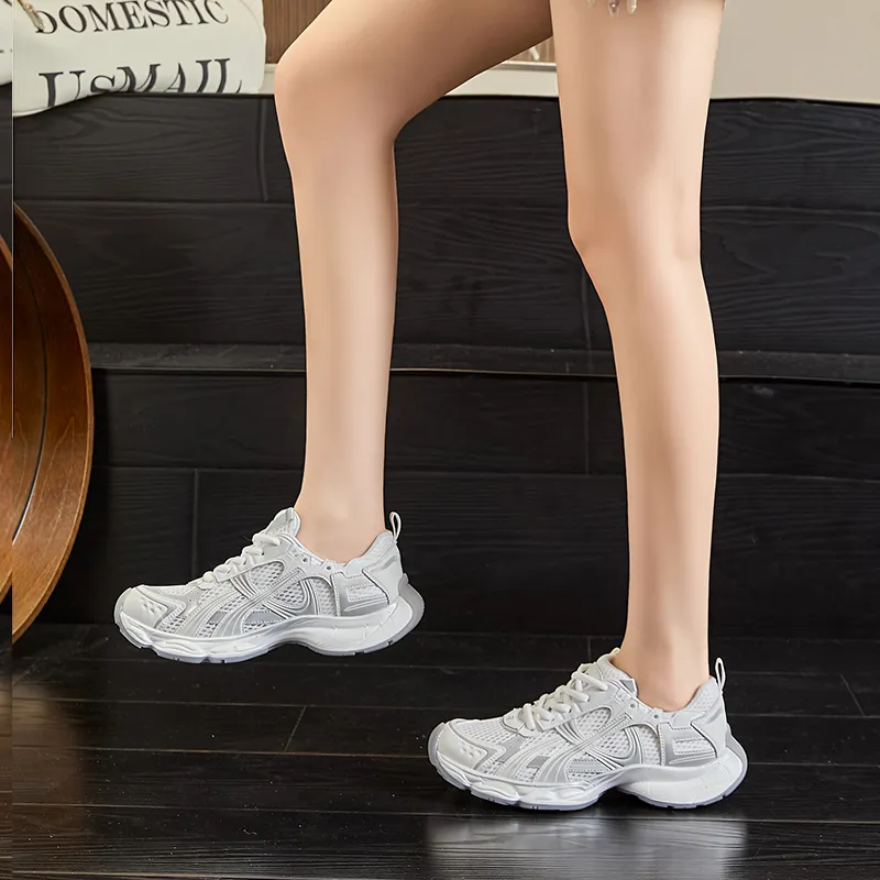 Chibang Lightweight And Breathable Low Top Chunky Sneakers Women's-18