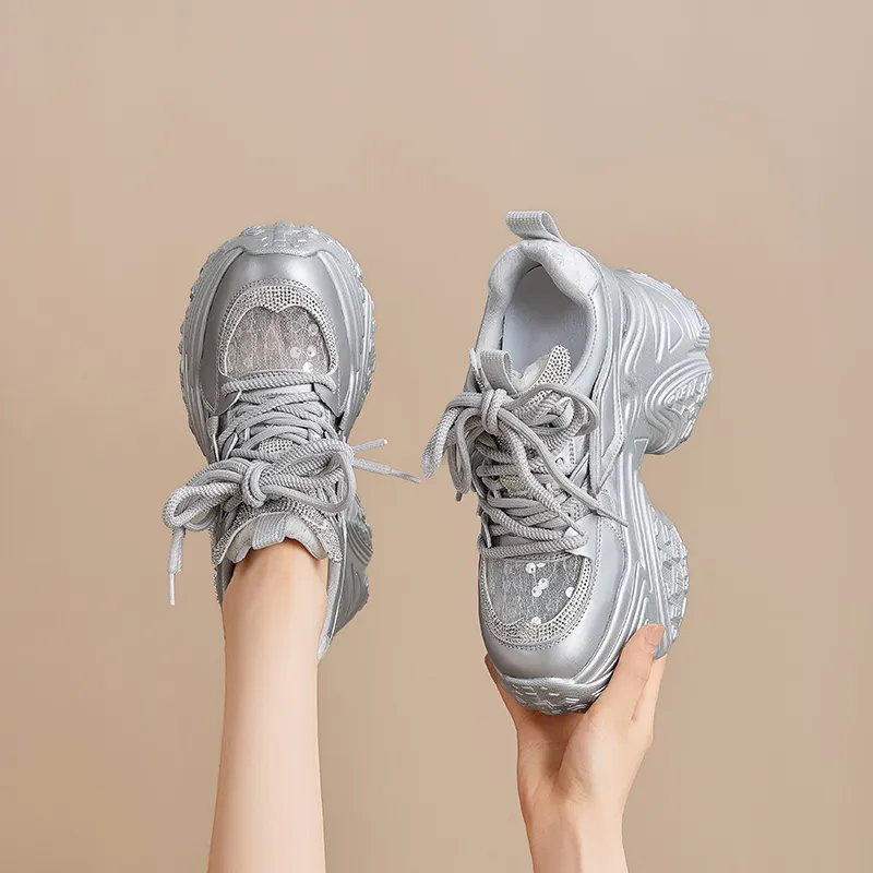 Chibang Lightweight Low Top Chunky Sneakers Women's-5