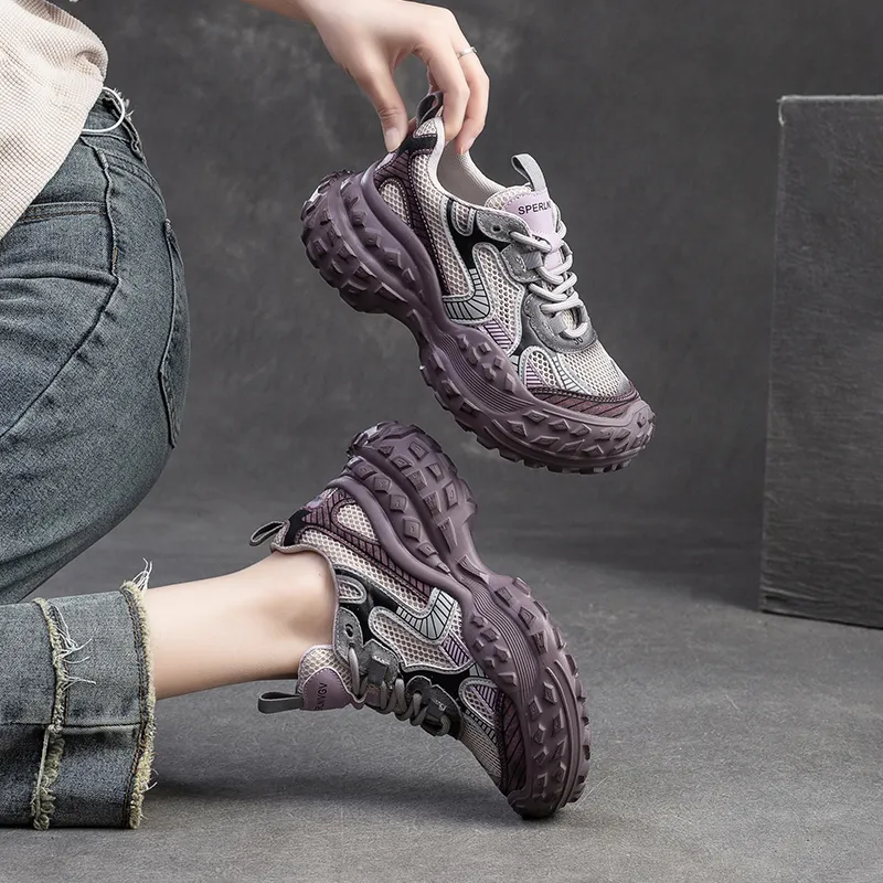 Chibang Height Increasing Low-Top Chunky Sneakers Women's-4