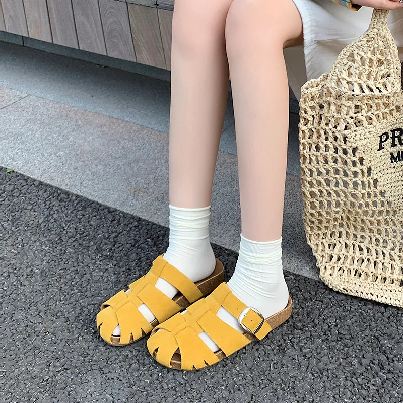 Chibang Rubber Sole Quiet Closed Toe Slippers Women's-5