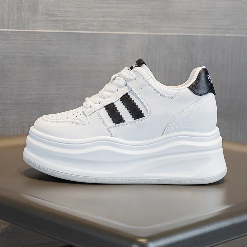 Chibang Small White Shoes Breathable Height Increasing Low-Top Skateboard Shoes Women's-7