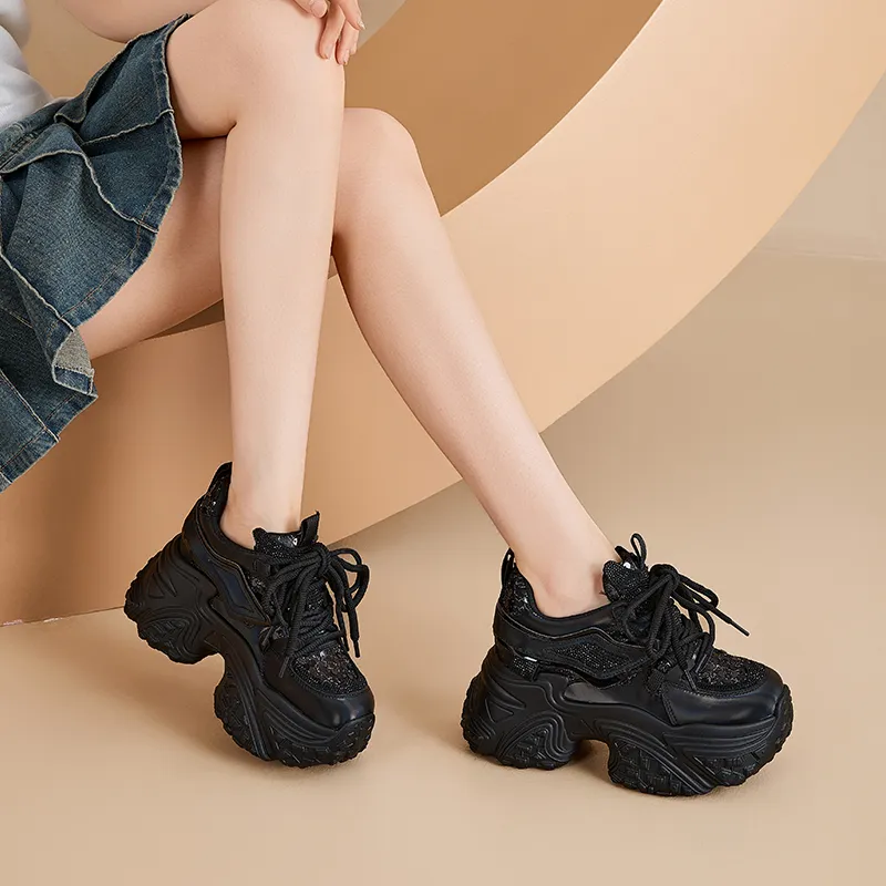 Chibang Lightweight Low Top Chunky Sneakers Women's-14