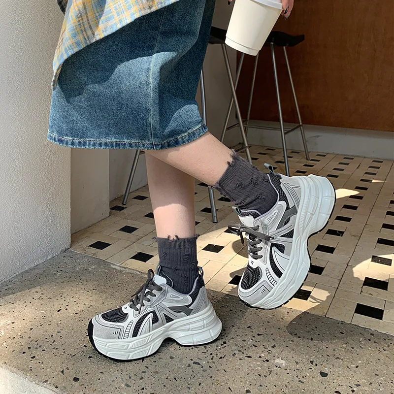 Chibang Lightweight Low Top Chunky Sneakers Women's-3