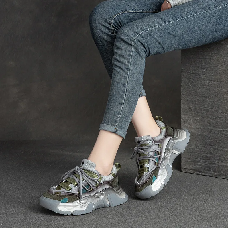 Chibang Height Increasing Low-Top Chunky Sneakers Women's-6