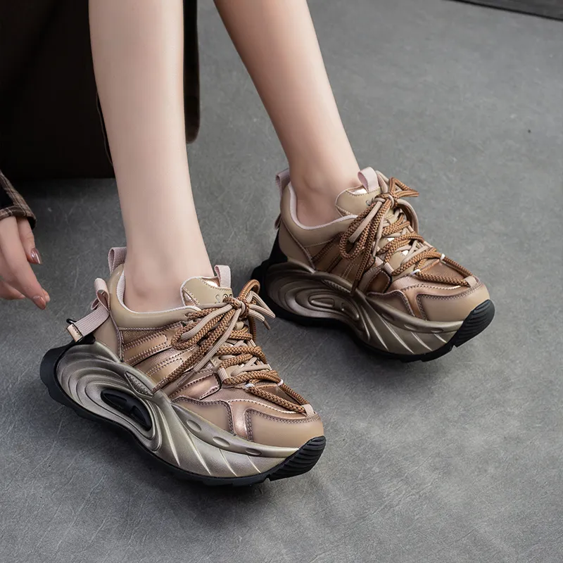 Chibang Height Increasing Low-Top Chunky Sneakers Women's-6