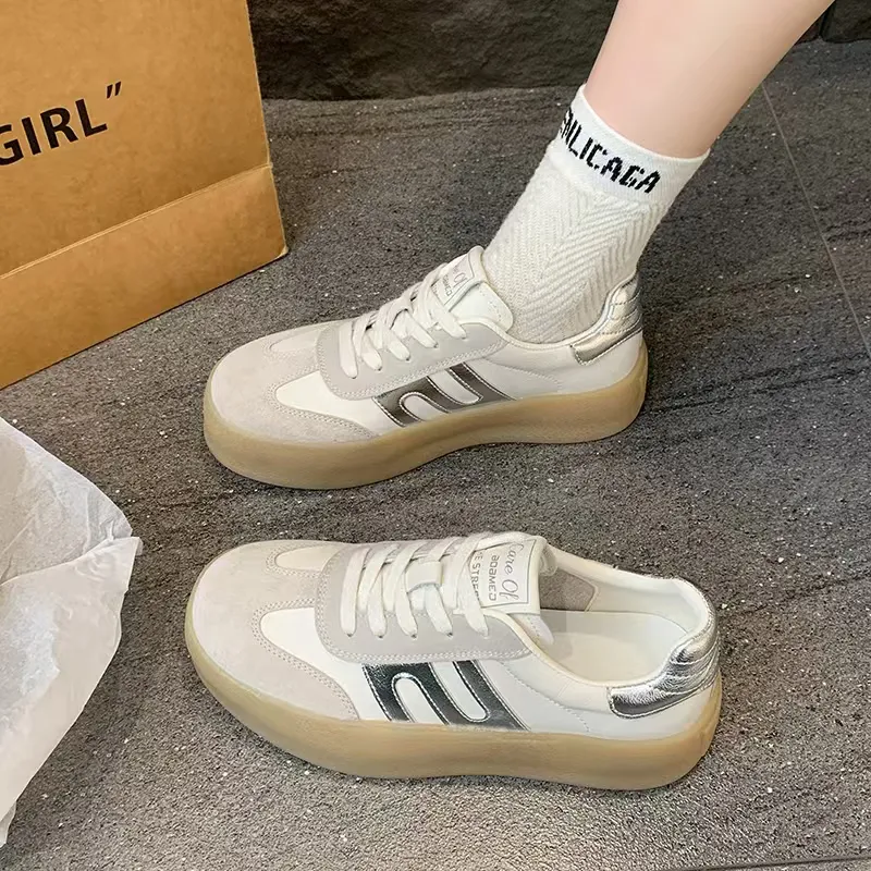 Chibang German Army Trainers Lightweight Low Top Skateboard Shoes Women's-2