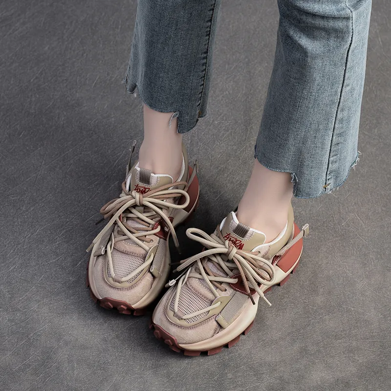 Chibang Height Increasing Low Top Chunky Sneakers Women's-4