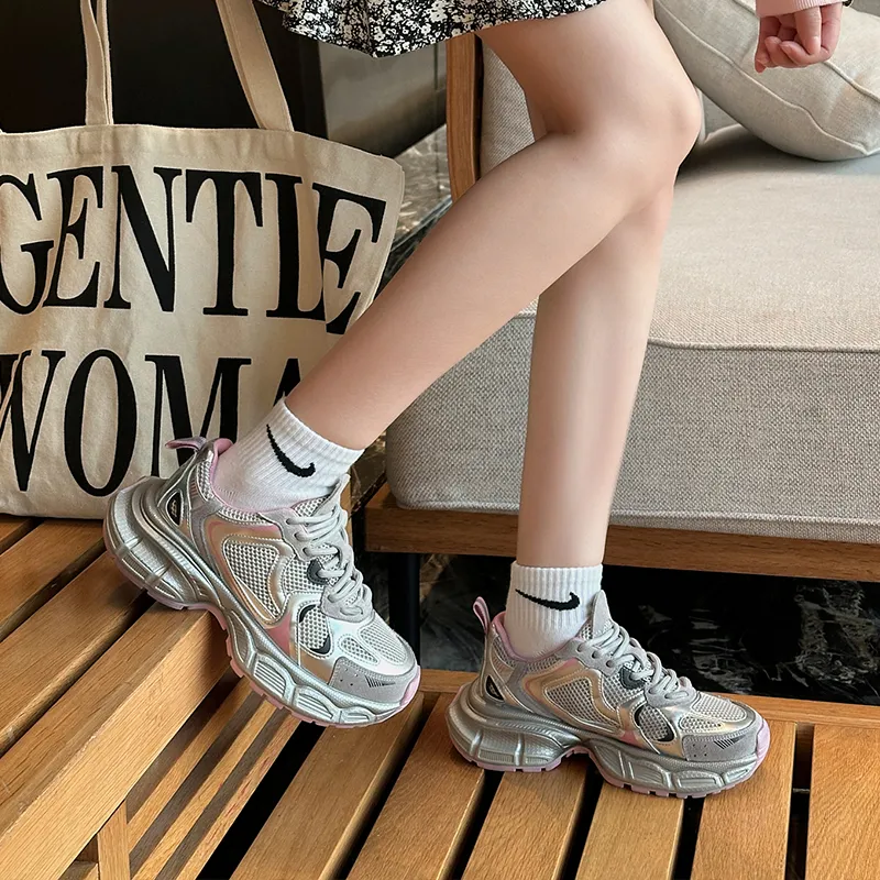 Chibang Height Increasing Low Top Chunky Sneakers Women's-4