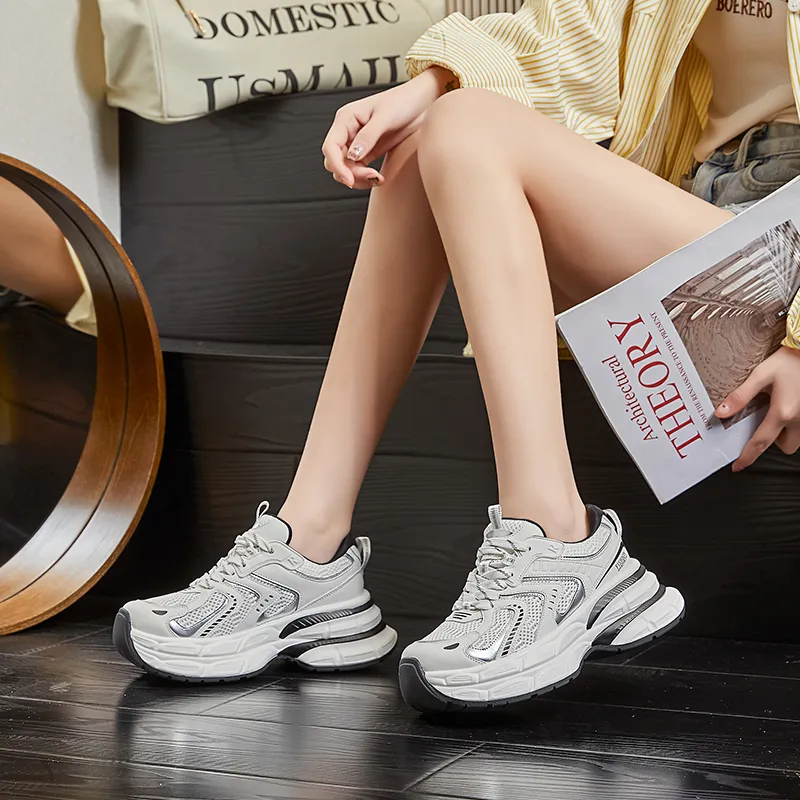 Chibang Lightweight Low Top Chunky Sneakers Women's-12