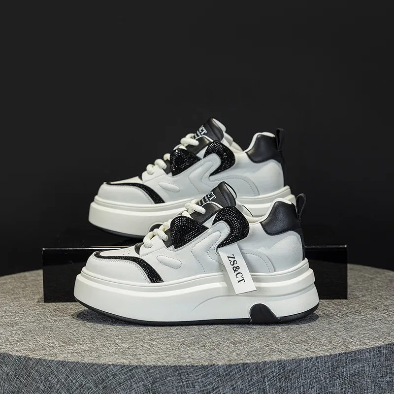 Chibang Wear-Resistant Lightweight Breathable Height Increasing Low-Top Skateboard Shoes Women's-11