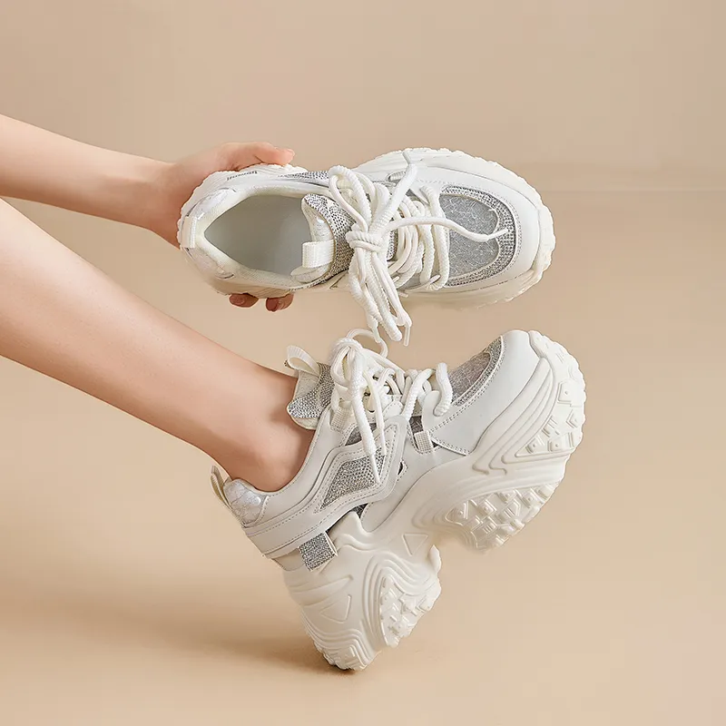 Chibang Lightweight Low Top Chunky Sneakers Women's-10