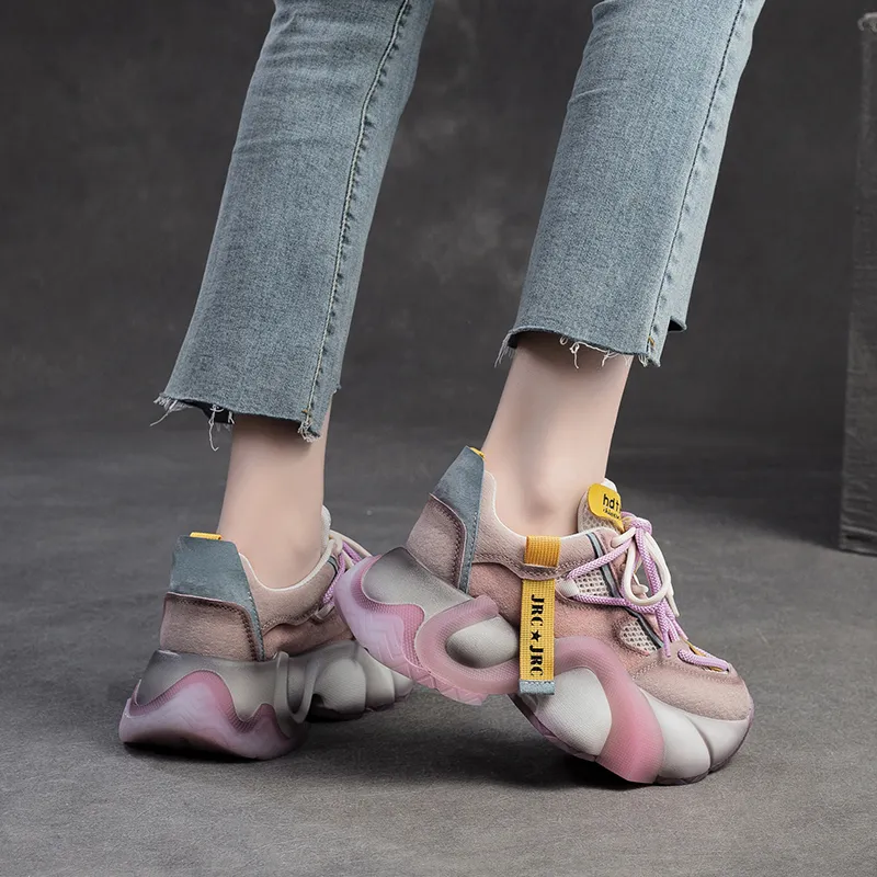 Chibang Height Increasing Low Top Chunky Sneakers Women's-6