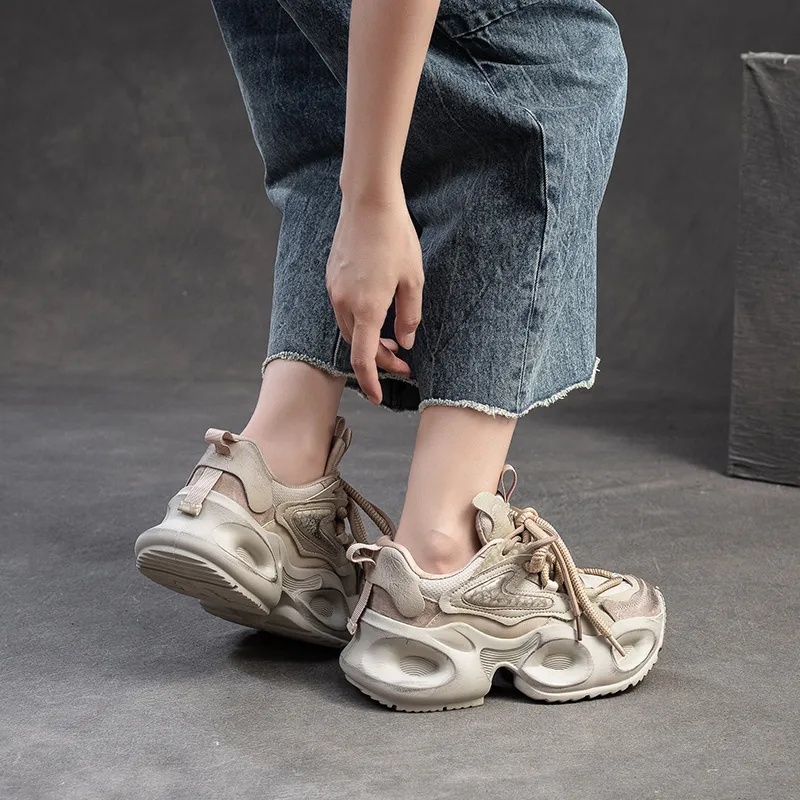 Chibang Height Increasing Low-Top Chunky Sneakers Women's-13