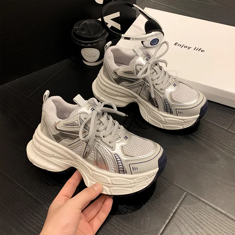 Chibang Lightweight Low Top Chunky Sneakers Women's-12