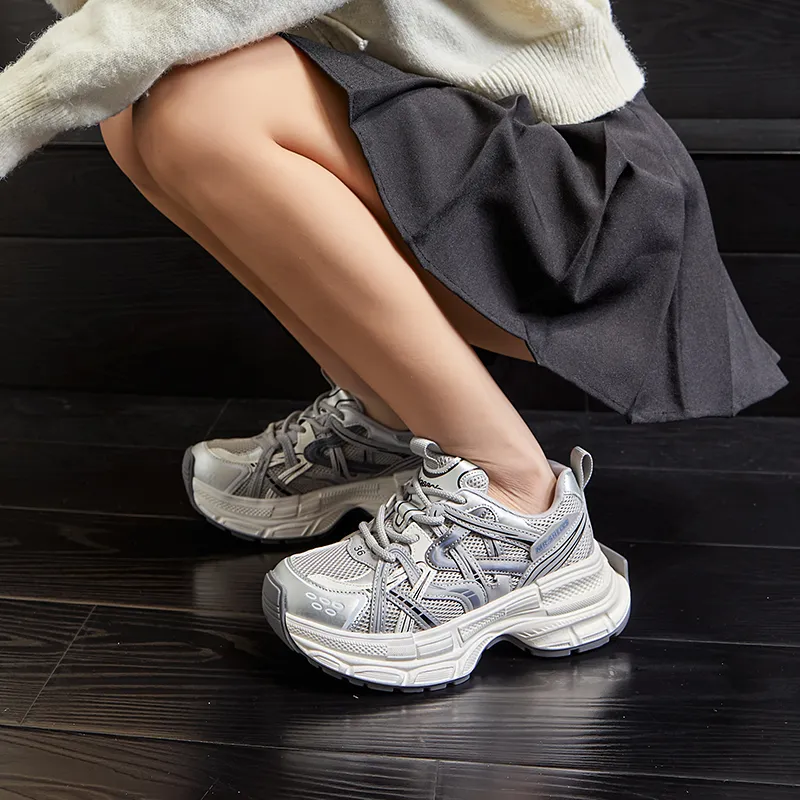 Chibang Height Increasing Low Top Chunky Sneakers Women's-11
