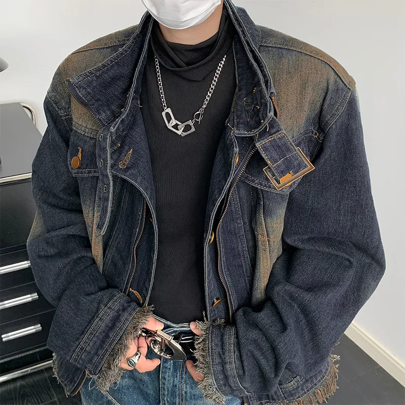 PAINT STAIN Denim Jacket Unisex Blue-1