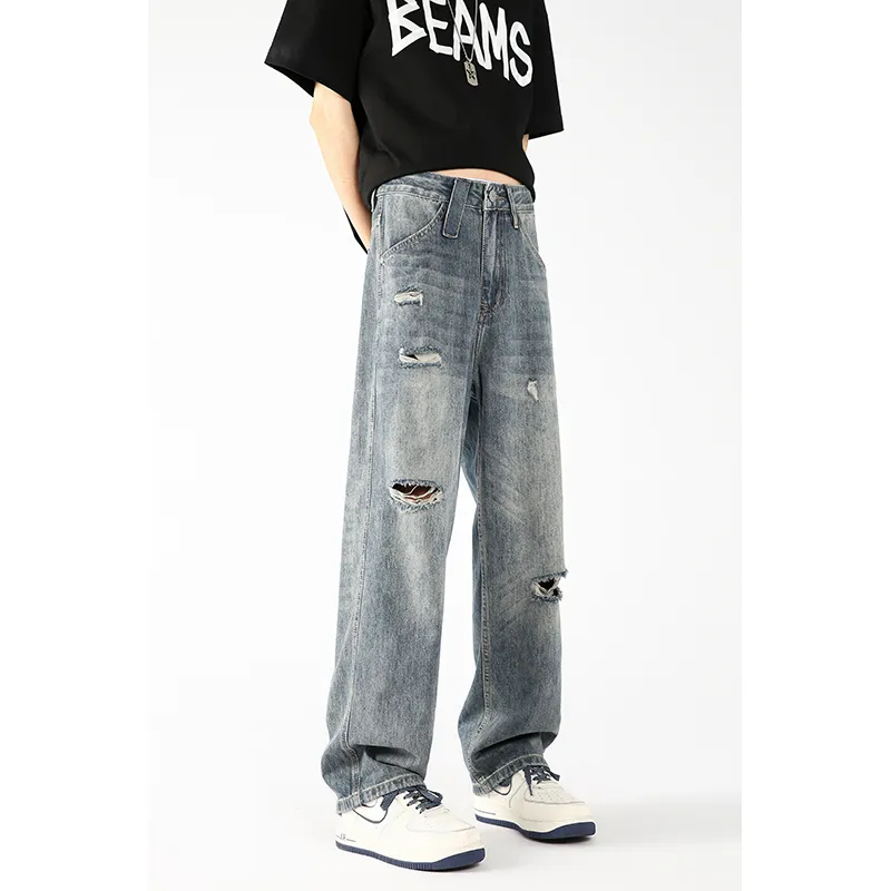 PAINT STAIN Jeans Unisex Light Blue-4