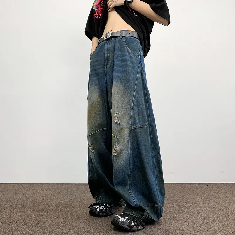 PAINT STAIN Jeans Unisex Blue-3