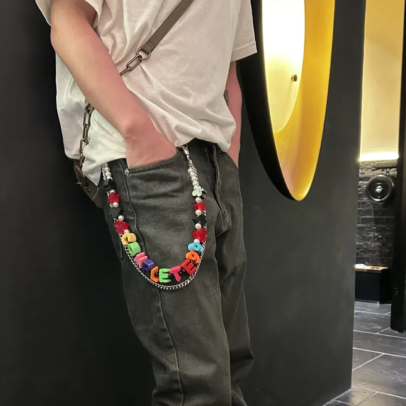 COMPLETE99% Acrylic Pants Chains Unisex-3