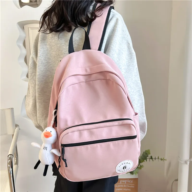 Parker Bear Composite Fabric Elementary Middle And High School Students All Regular Unisex Pink/Beige/Black-5